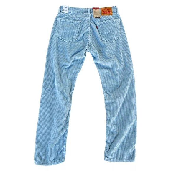 Levis 514 Men's Size 38x30 Corduroy Jeans Pants Sky Blue Vintage Wide Wale NWT - Picture 8 of 8